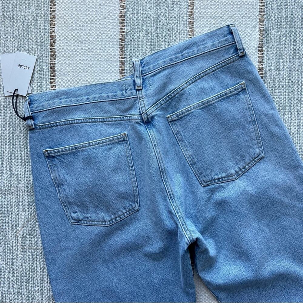 Agolde Criss Cross Dimension Blue Straight Leg High Rise Jeans Women’s Size 32 - Picture 7 of 10
